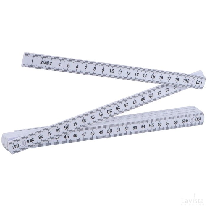 Duimstok kunststof 2M wit