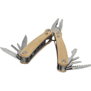 Anderson middelgrote houten multitool met 12 functies Naturel
