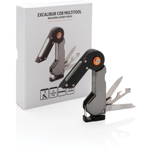 Excalibur COB multitool antraciet, zwart