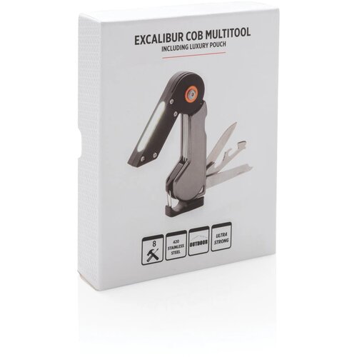 Excalibur COB multitool antraciet, zwart