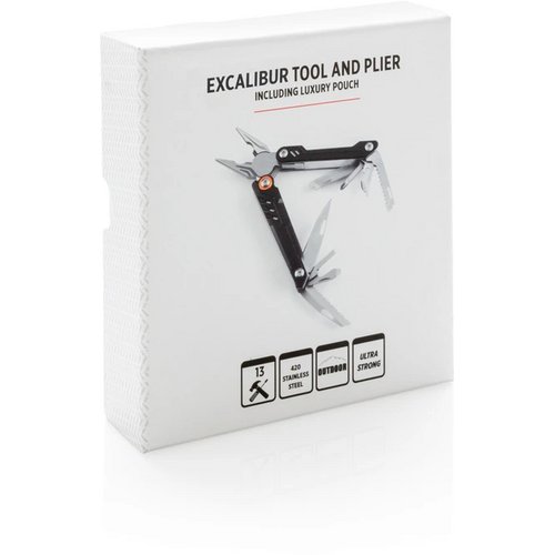 Excalibur multitool zwart, oranje