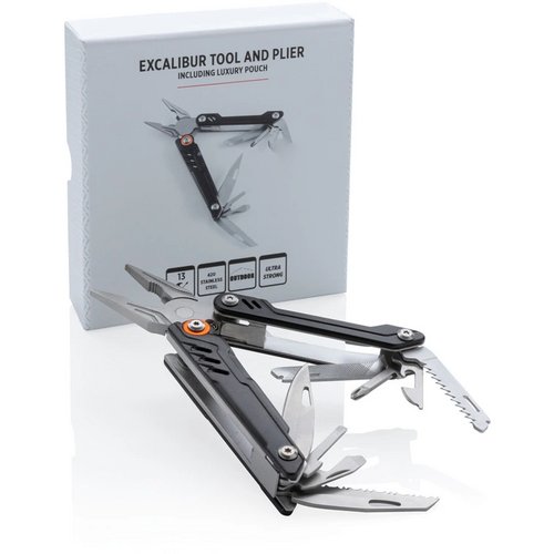Excalibur multitool zwart, oranje