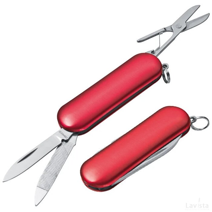 Metaal zakmes met 5 functies Osterhofen rood