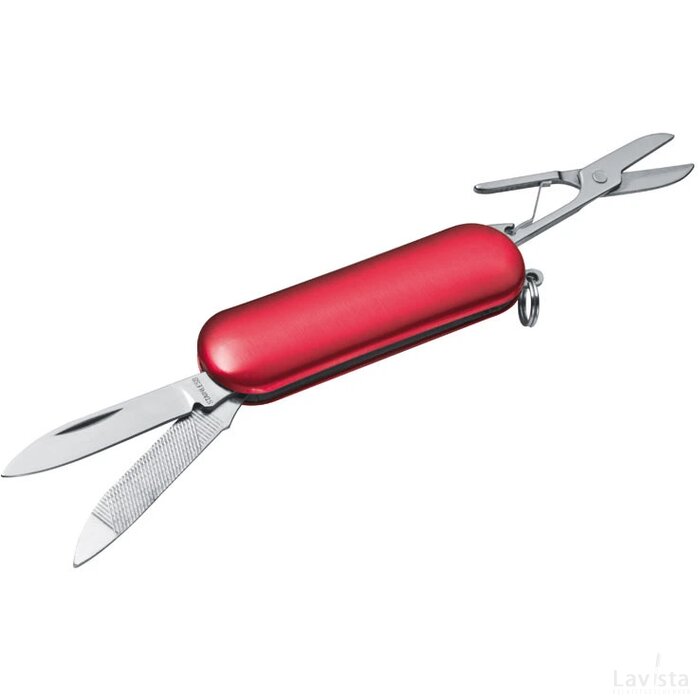 Metaal zakmes met 5 functies Osterhofen rood