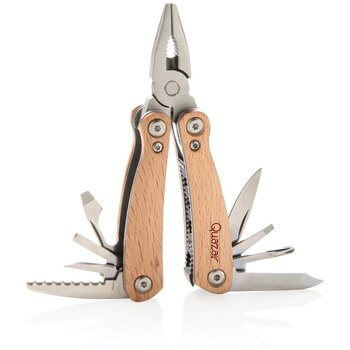 Mini houten multitool bruin