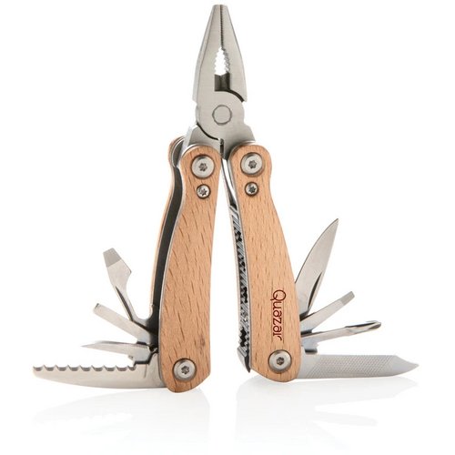 Mini houten multitool bruin