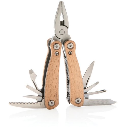 Mini houten multitool bruin