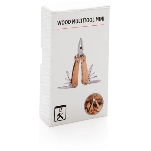 Mini houten multitool bruin