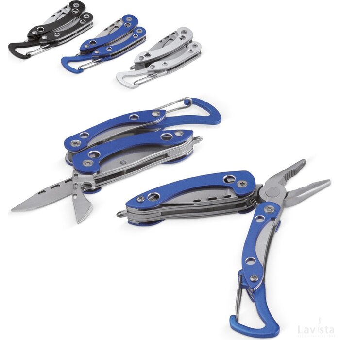 Multi-tool met karabijnhaak zilver