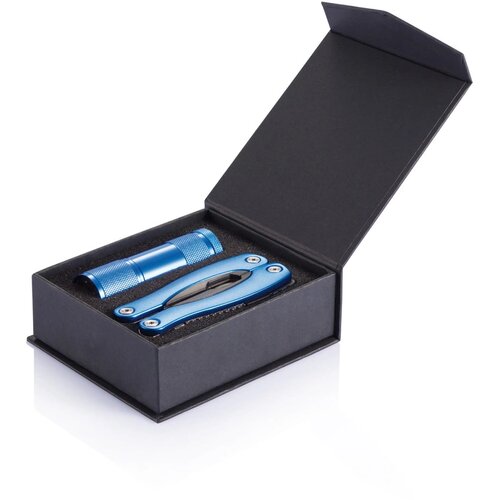 Multitool met zaklamp blauw