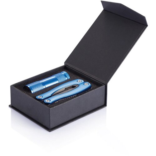 Multitool met zaklamp blauw