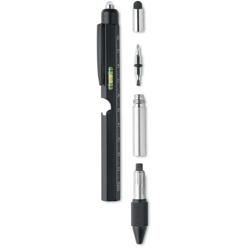 Pen met waterpas en liniaal Retool zwart