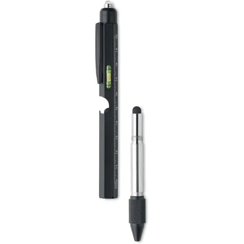 Pen met waterpas en liniaal Retool zwart