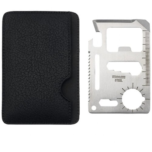 Saki 15 in 1 tool card Zilver,Zwart Zilver, Zwart Zilver/Zwart