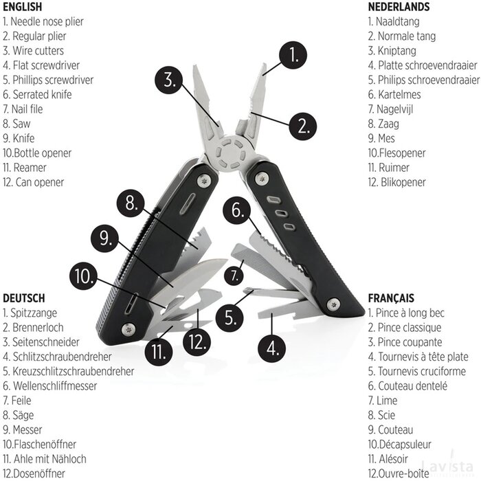 Solid multitool zwart
