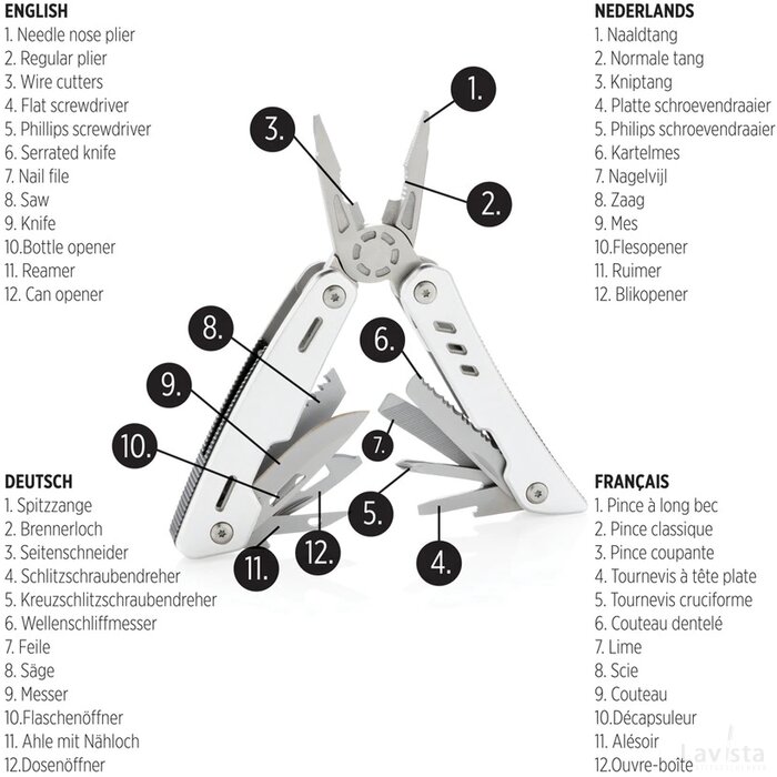 Solid multitool zilver