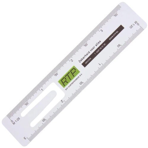 Bladwijzer liniaal 15 cm.