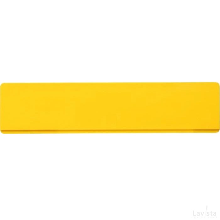 Refari liniaal van 15 cm van gerecycled plastic Geel