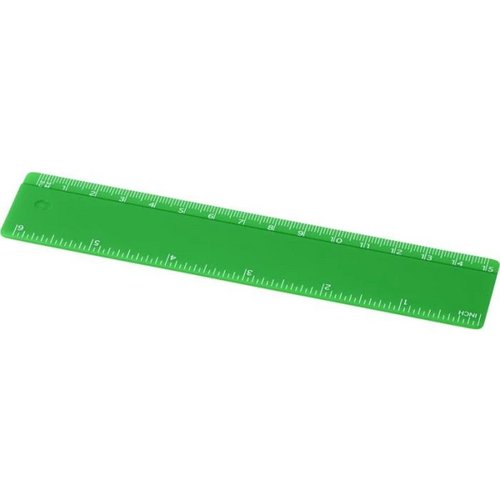 Refari liniaal van 15 cm van gerecycled plastic Groen