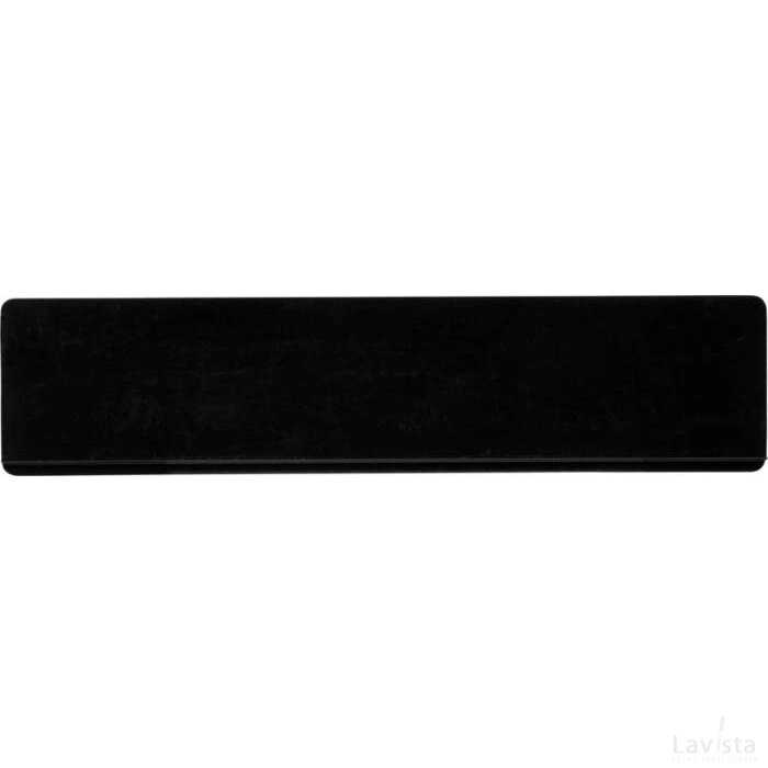 Refari liniaal van 15 cm van gerecycled plastic Zwart