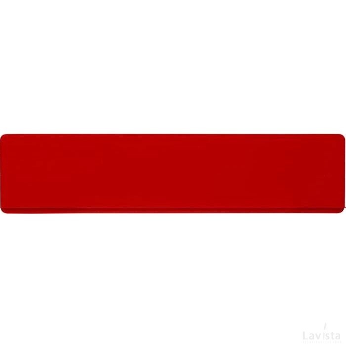 Refari liniaal van 15 cm van gerecycled plastic Rood