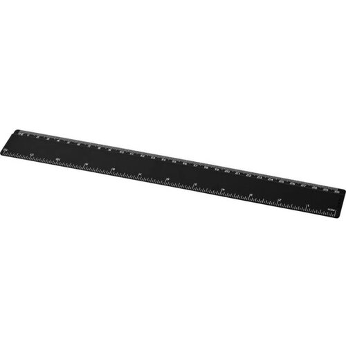 Refari liniaal van 30 cm van gerecycled plastic Zwart