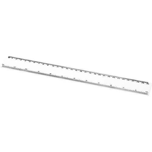 Refari liniaal van 30 cm van gerecycled plastic Wit
