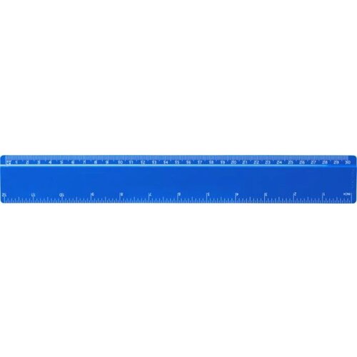 Refari liniaal van 30 cm van gerecycled plastic Blauw