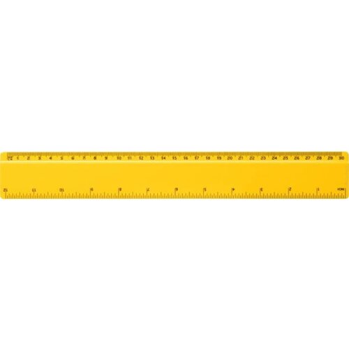 Refari liniaal van 30 cm van gerecycled plastic Geel