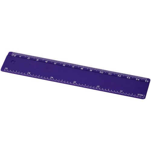 Renzo 15 cm kunststof liniaal Paars
