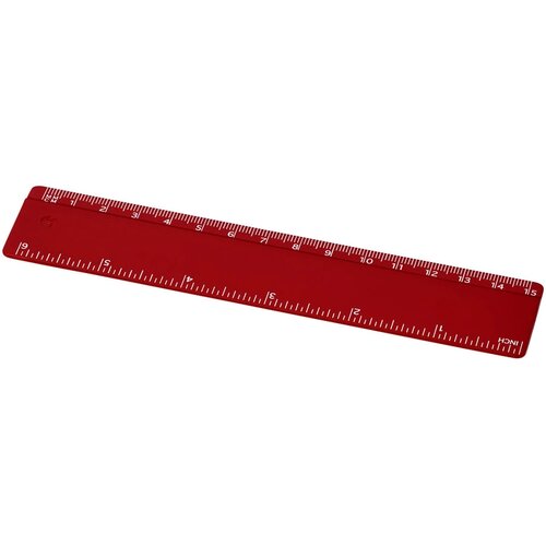 Renzo 15 cm kunststof liniaal Rood