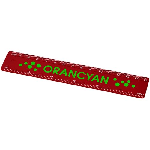 Renzo 15 cm kunststof liniaal Rood
