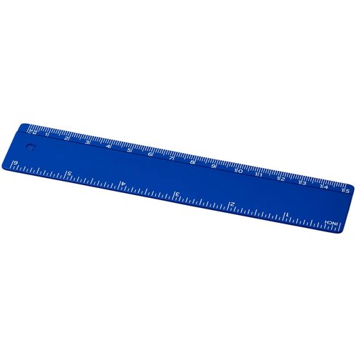 Renzo 15 cm kunststof liniaal blauw Blauw