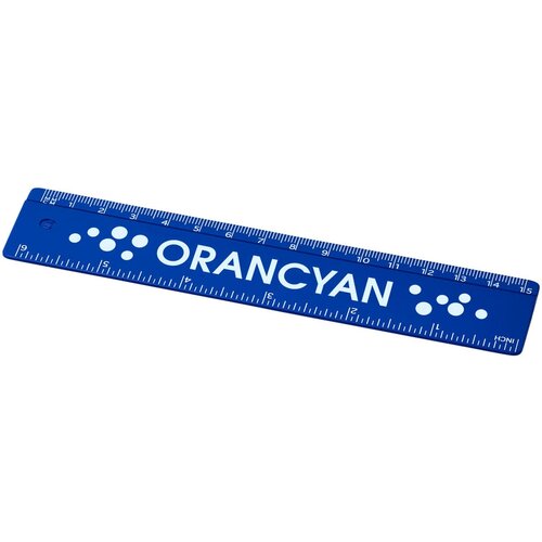 Renzo 15 cm kunststof liniaal blauw Blauw
