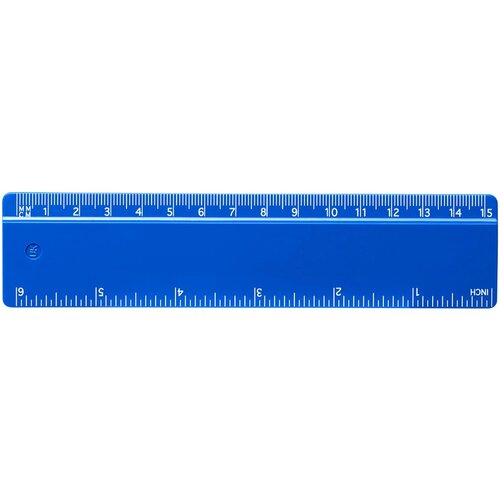 Renzo 15 cm kunststof liniaal blauw Blauw