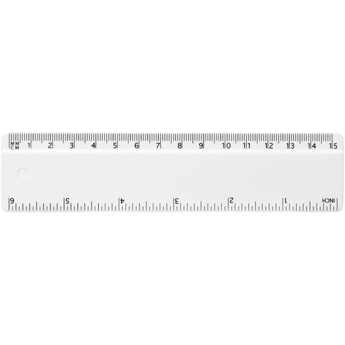 Renzo 15 cm kunststof liniaal Wit