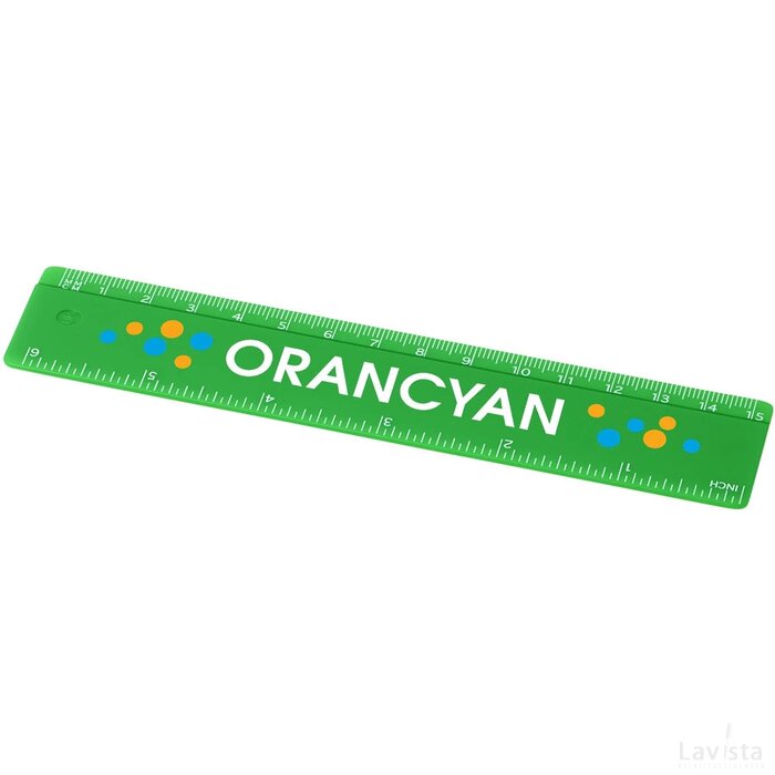 Renzo 15 cm kunststof liniaal Groen