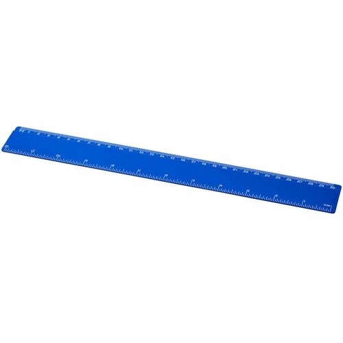 Renzo 30 cm kunststof liniaal blauw Blauw