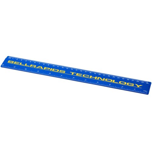 Renzo 30 cm kunststof liniaal blauw Blauw