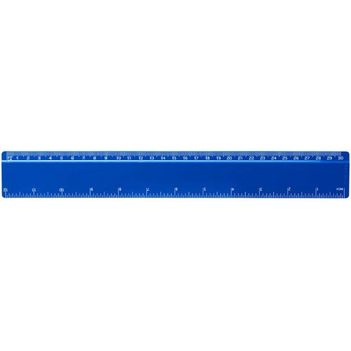 Renzo 30 cm kunststof liniaal blauw Blauw