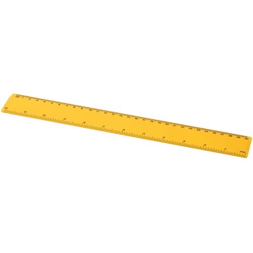 Renzo 30 cm kunststof liniaal geel Geel