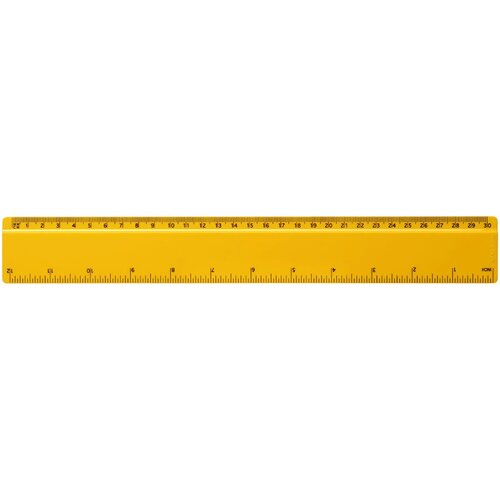 Renzo 30 cm kunststof liniaal geel Geel