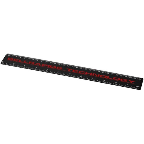 Renzo 30 cm kunststof liniaal Zwart