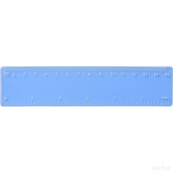 Rothko 15 cm PP liniaal Frosted blue Froster blauw
