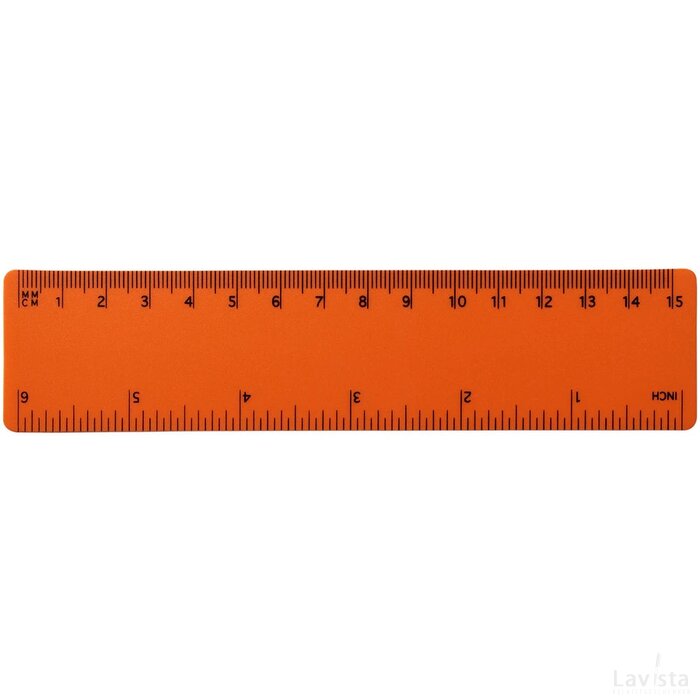 Rothko 15 cm PP liniaal Oranje