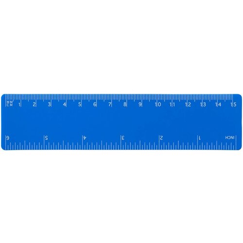 Rothko 15 cm PP liniaal blauw Blauw