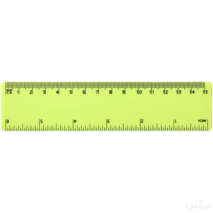 Rothko 15 cm PP liniaal Lime
