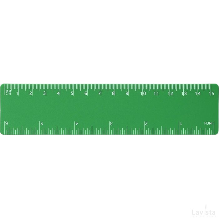 Rothko 15 cm PP liniaal Transparant groen Frosted green Frosted groen