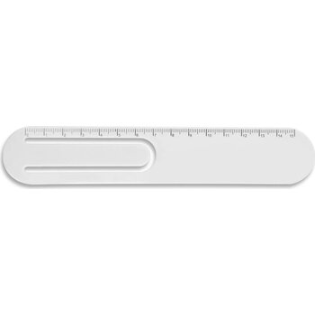 Stephenie 15 Cm Liniaal Met Clip Wit