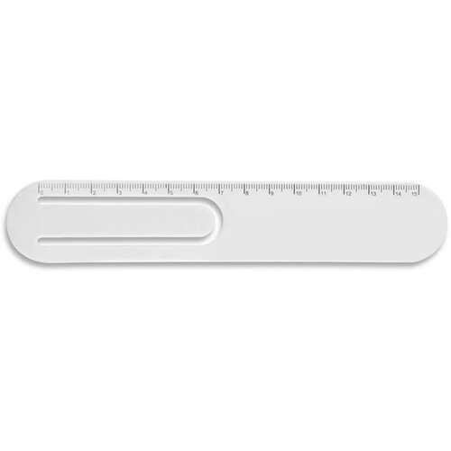 Stephenie 15 Cm Liniaal Met Clip Wit